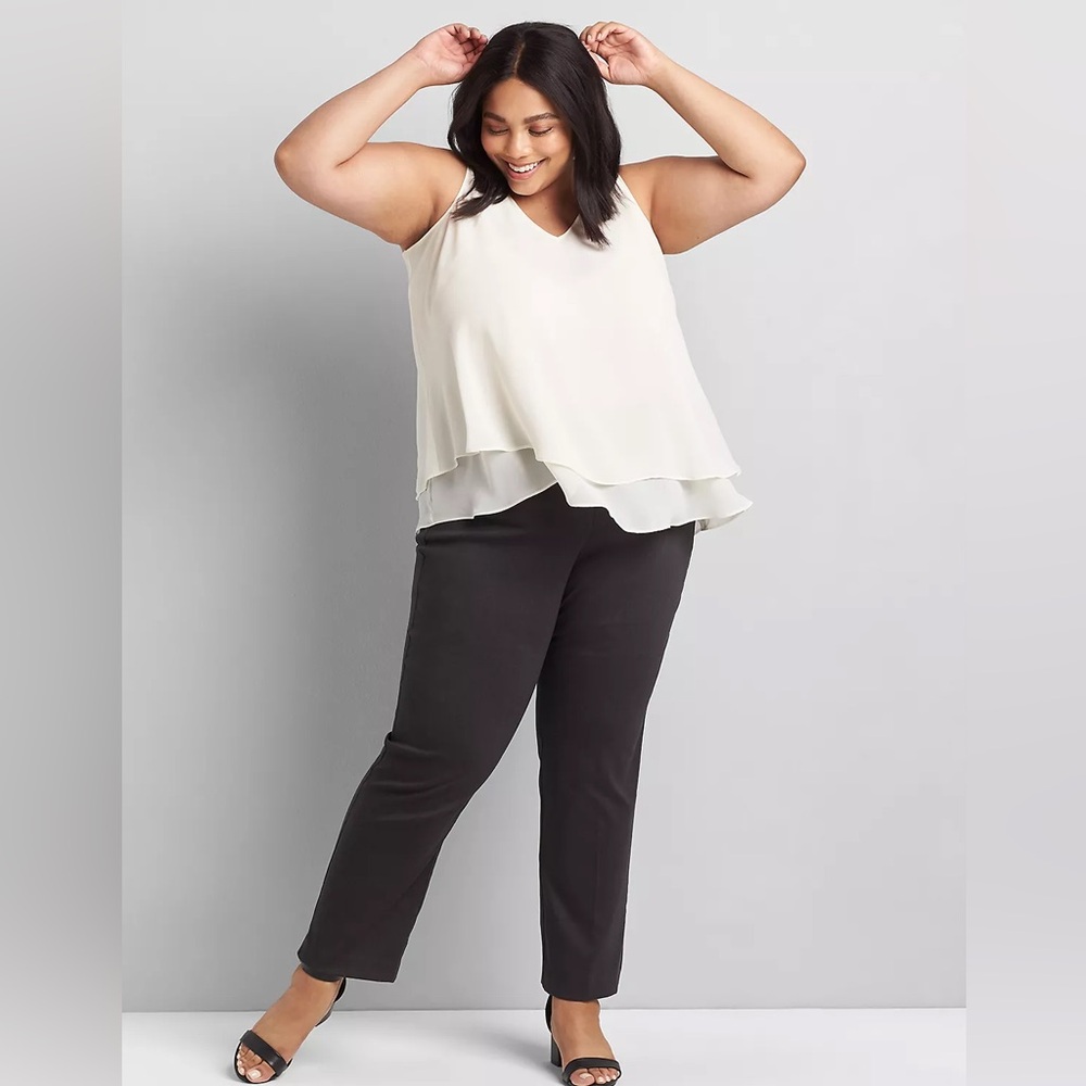 Lane Bryant Madison NEW stretch Black Straight-Leg Pants